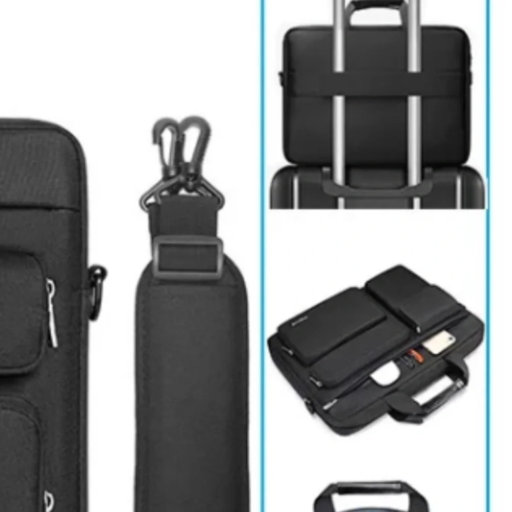 Black Laptop Bag with Durable Material and Professional Design